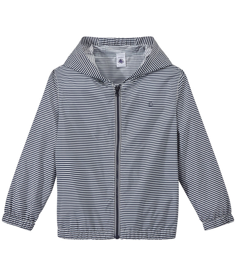 Winddichte Kinderjacke Unisex blau/weiss