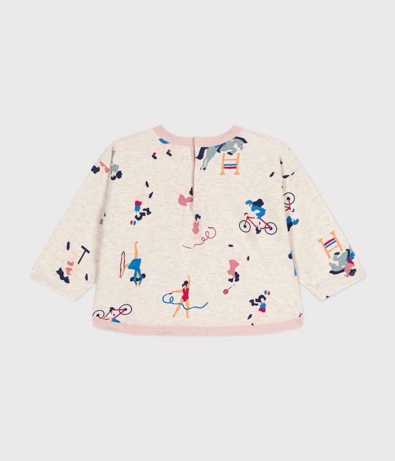 Lang&auml;rmeliges Baby T-Shirt aus feinem Jersey beige MONTELIMAR/weiss MULTICO