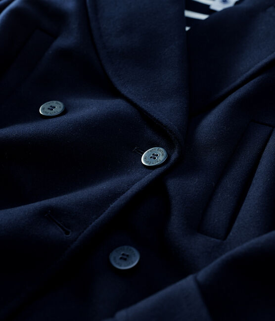 Damen-Caban aus Wolle blau SMOKING