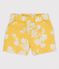 Baby-Shorts aus Popeline mit Hawaii-Print gelb ORGE/weiss MARSHMALLOW