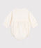 Kurzer Baby-Overall für Festtage aus besticktem Fein-Cord naturfarben MILK