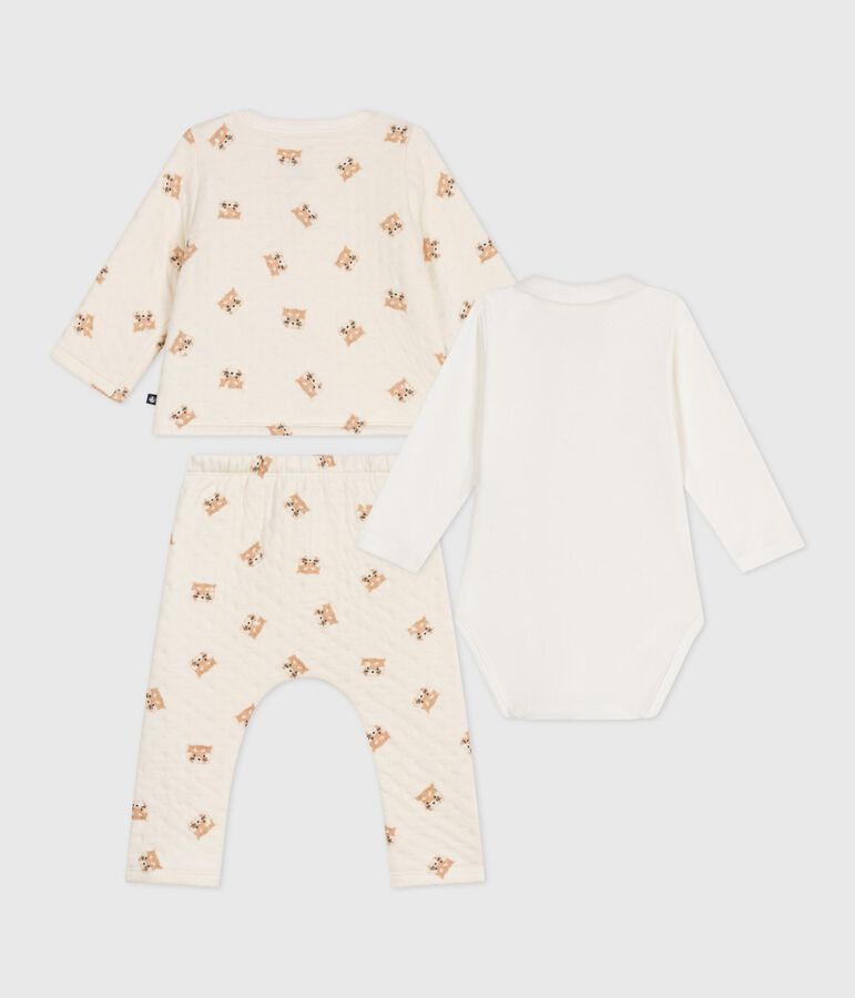 3-teiliges Baby-Set aus Baumwolle mit Roten Pandas naturfarben/vielfarbig