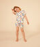 Kurzer Kinderpyjama aus Baumwolle mit Printmotiv mit Leuchteffekt weiss MARSHMALLOW/weiss MULTICO