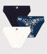3er-Set Slips aus Baumwolle und Elastan mit Blumenmuster für Mädchen
