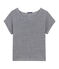 Damen-T-Shirt aus Leinen im Milleraies-Ringelmuster blau SMOKING/weiss LAIT