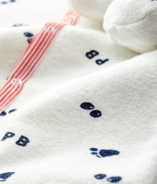 Baby-Nacht-Set aus Frottee weiss/blau