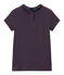 Mädchen-T-Shirt mit Bubikragen blau SMOKING/rot TERKUIT