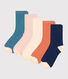5er-Set einfarbige Kindersocken