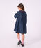 Lang&auml;rmeliges Kinder-Kleid aus einfarbigem Denim blau