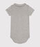 Kurzärmeliger Baby-Body mit Bubikragen aus Baumwolle grau CHATON CHINE