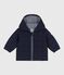 Leichte Baby-Winterjacke einfarbig blau SMOKING