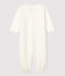 Baby-Overall aus Bio-Baumwolle weiss MARSHMALLOW/grau GRIS