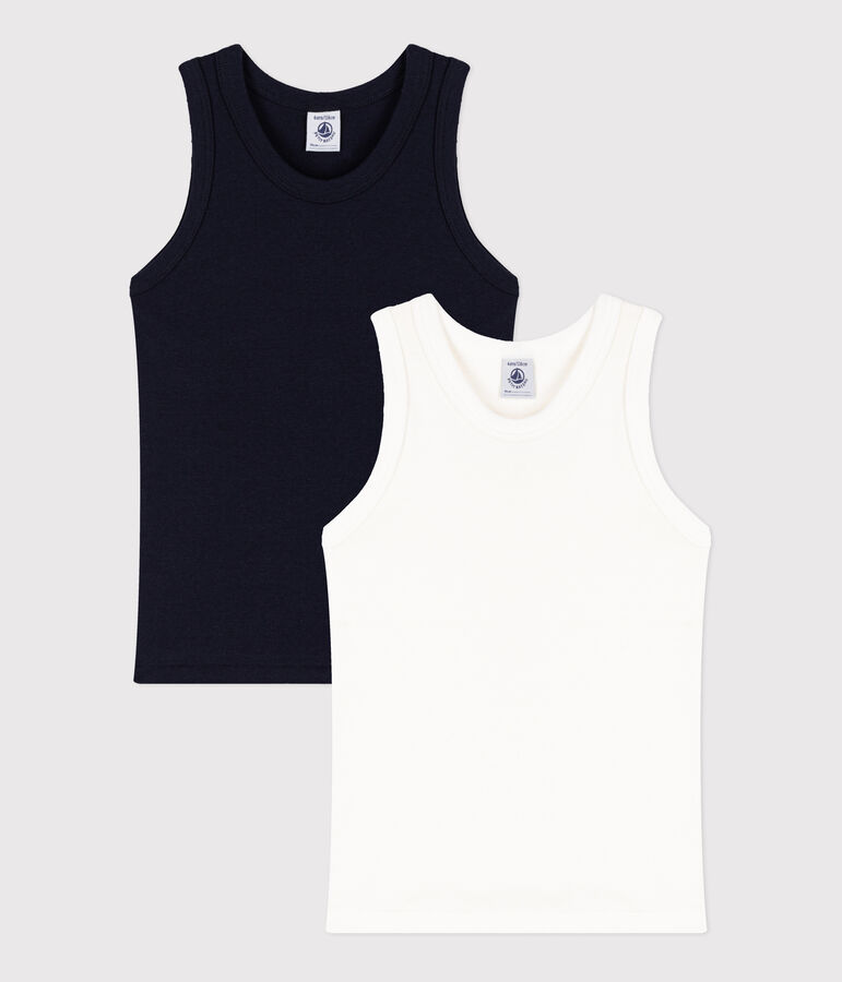 2er-Set Kinder Tanktops aus Baumwolle f&uuml;r Jungen vielfarbig