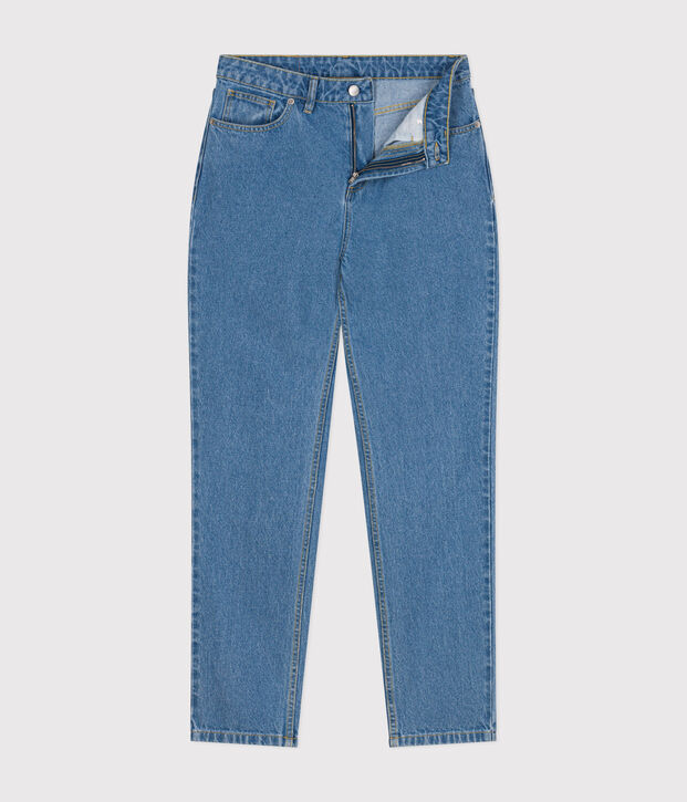 Damen-Hose mit geradem Schnitt aus Denim blau