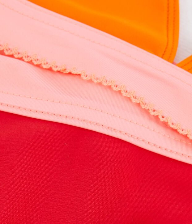 Umweltfreundlicher Bikini Kinder M&auml;dchen orange/vielfarbig