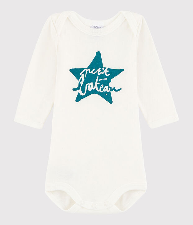 Lang&auml;rmeliger Baby-Body M&auml;dchen/Jungen weiss