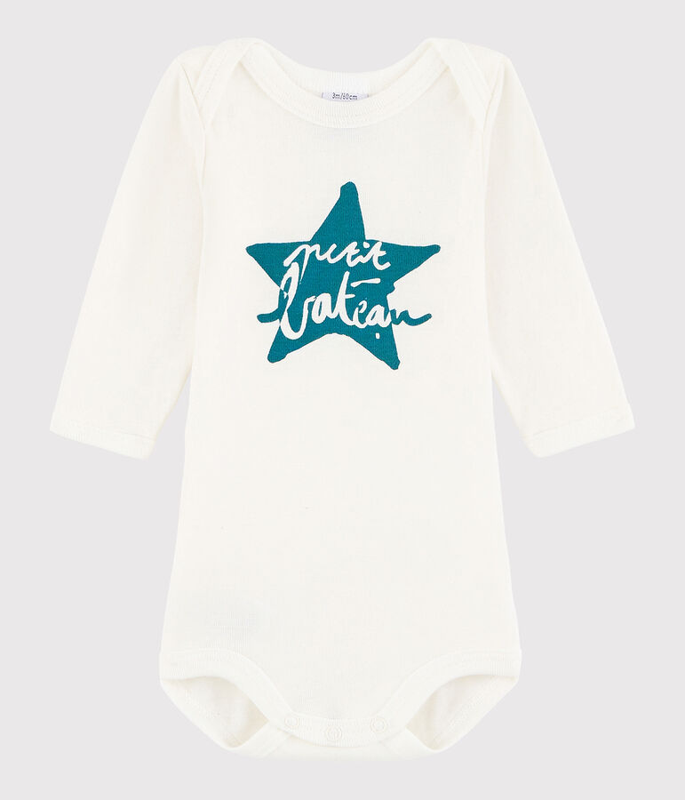 Lang&auml;rmeliger Baby-Body M&auml;dchen/Jungen weiss