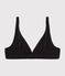 Damen-BH aus Baumwolle und Elastan schwarz BLACK