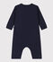 Langer Baby-Overall aus gestepptem Doppeljersey blau SMOKING