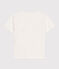 Jungen-T-Shirt aus leichtem Jerseystoff weiss MARSHMALLOW