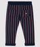 Baby-Hose aus Molton für Jungen blau SMOKING/weiss MULTICO
