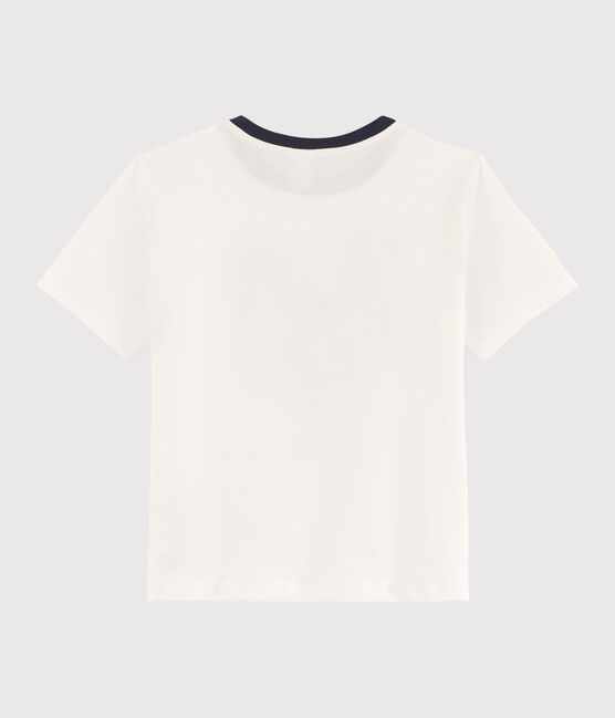 Kinder-T-Shirt mit Siebdruck für Jungen weiss MARSHMALLOW