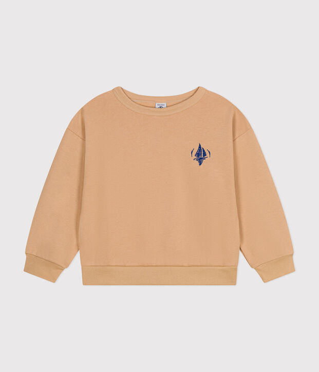 Kinder-Sweatshirt aus Molton beige