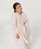 Morgenmantel aus Fleece für Kinder rosa MINOIS/weiss MARSHMALLOW