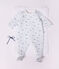 Strampler aus Doppeljersey mit Fuchsmotiv weiss/vielfarbig