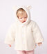 Wattierter Baby-Mantel mit Kapuze aus Sherpa