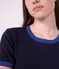 Kurz&auml;rmeliges Damen T-Shirt aus einfarbiger Baumwolle SMOKING