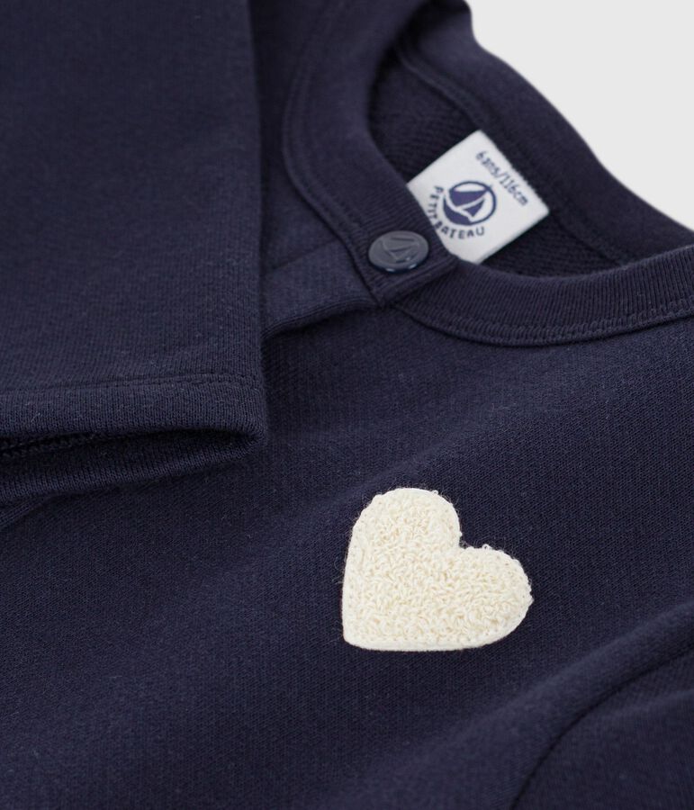 Kinder-Cardigan aus einfarbiger Baumwolle blau