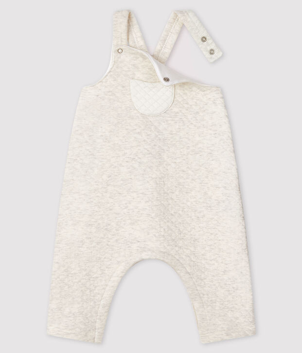 Lange Baby-Latzhose aus Doppeljersey beige
