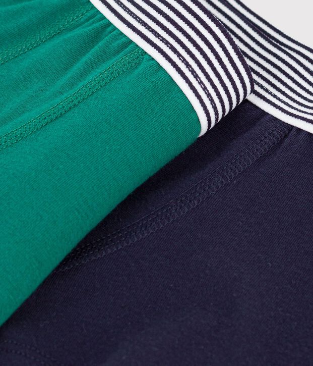 Set Kinder-Boxershorts aus einfarbiger Baumwolle mit Elastan vielfarbig