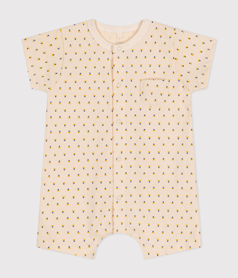 Kurzer Baby-Overall aus leichtem Jersey naturfarben/vielfarbig