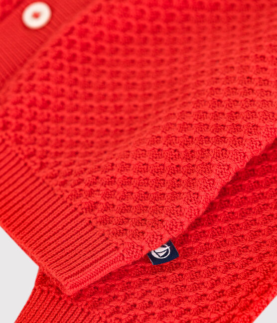 Baby-Cardigan aus Baumwolle mit Zierstrick SPICY