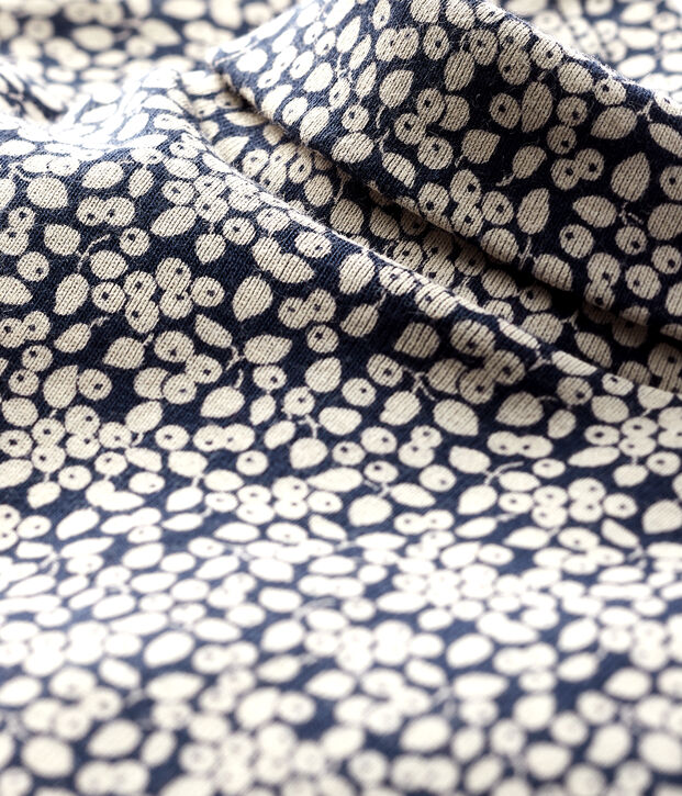 Lang&auml;rmeliger Baby-Body mit Rollkragen blau/weiss