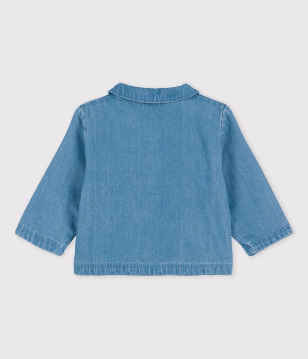 Babyjacke aus leichtem Bio-Denim blau