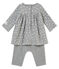 Baby MädchenKleid mit Leggings grau SUBWAY/weiss MULTICO