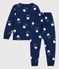Kinderpyjama aus Bio-Baumwolle Tajinebanane x Petit Bateau blau MEDIEVAL/weiss MULTICO