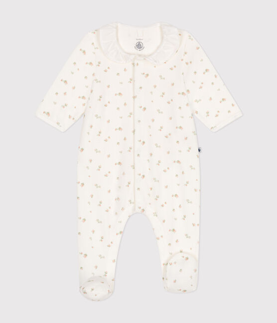 Strampler aus Nicki weiss MARSHMALLOW/weiss MULTICO