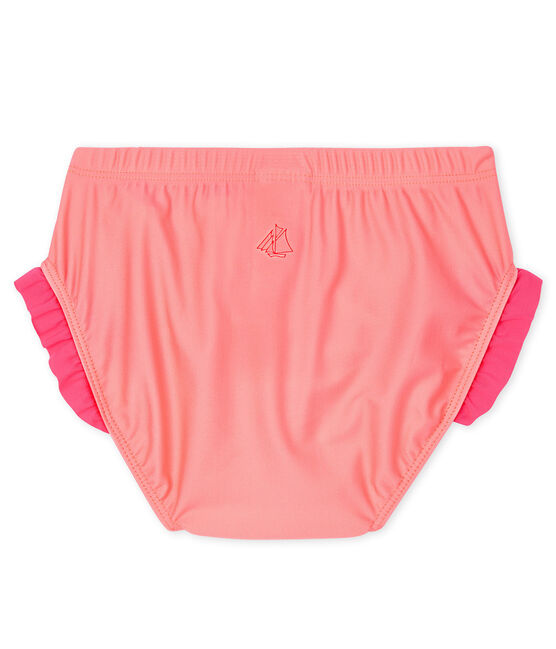 Umweltfreundliches Baby-Bikinihose für Mädchen rosa FLUO ROSE