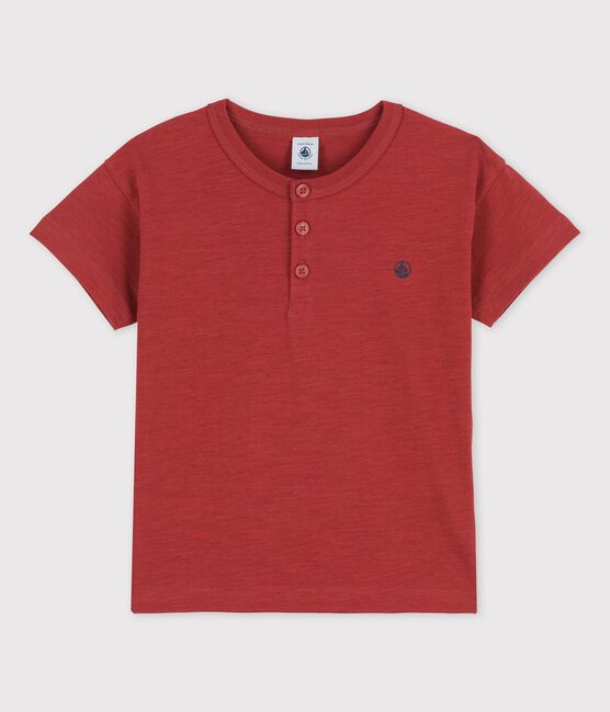 Kurzärmeliges T-Shirt für Mädchen und Jungen braun OMBRIE