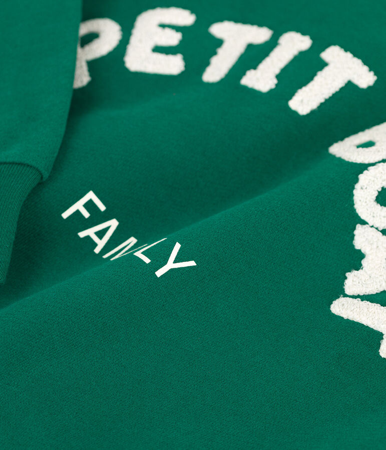 Kinder-Sweatshirt aus Molton f&uuml;r M&auml;dchen und Jungen gr&uuml;n