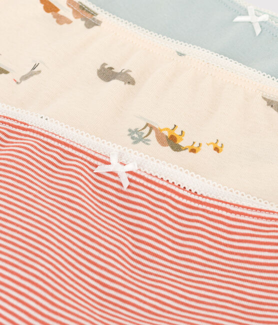 3er-Set Shortys aus Baumwolle mit Tiermotiv für Mädchen variante 1