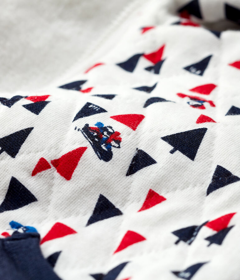 Baby-Kapuzensweatshirt f&uuml;r Jungen weiss/vielfarbig