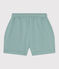 Kinder-Shorts aus einfarbiger Baumwolle grün PAUL