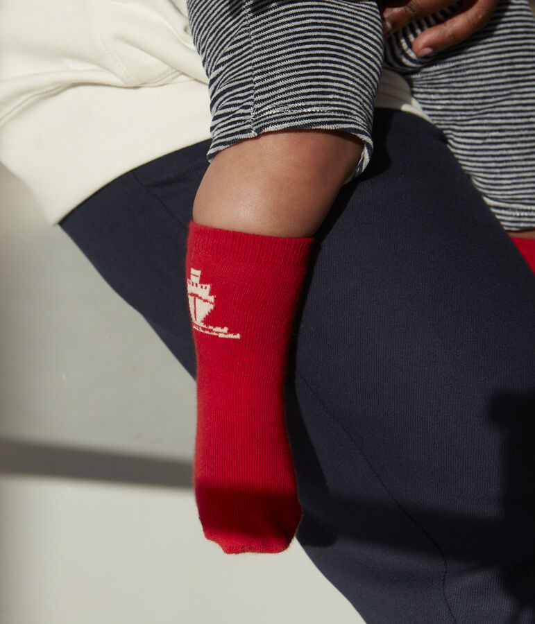 2er-Set Babysocken aus Baumwolljersey mit Hafenmotiv vielfarbig