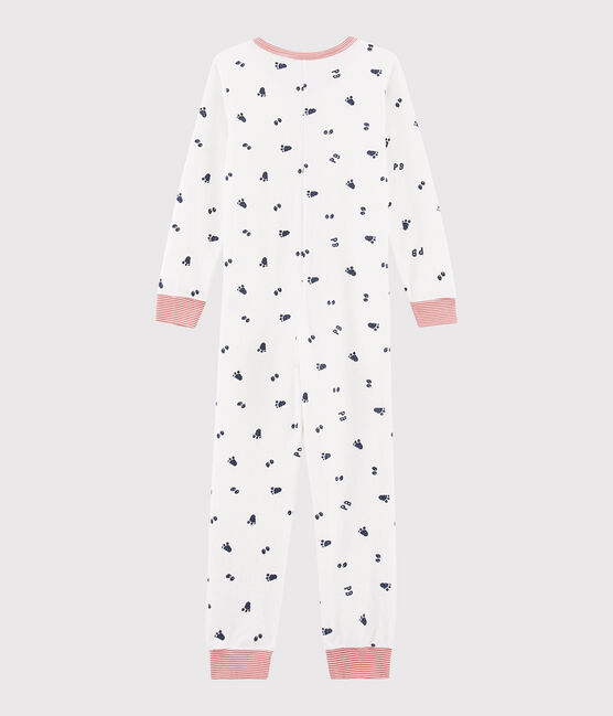 Overall aus Frottee für Jungen weiss MARSHMALLOW/blau MEDIEVAL
