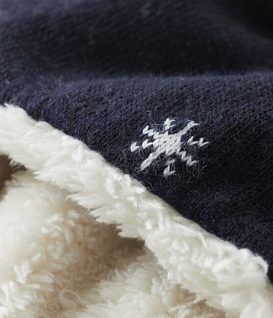Peruvian Baby-Beanie mit Sherpa-Futter für Jungen blau SMOKING